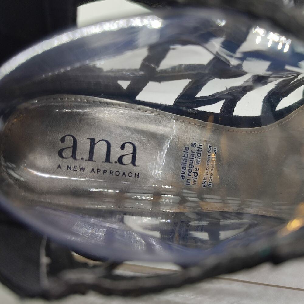 A.N.A High Heel Open Toe Sandals Black New Size 10 - Picture 5 of 7